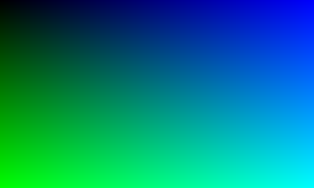 Slika prikazuje ravnomeran prelaz zelenih i plavih nijansi.